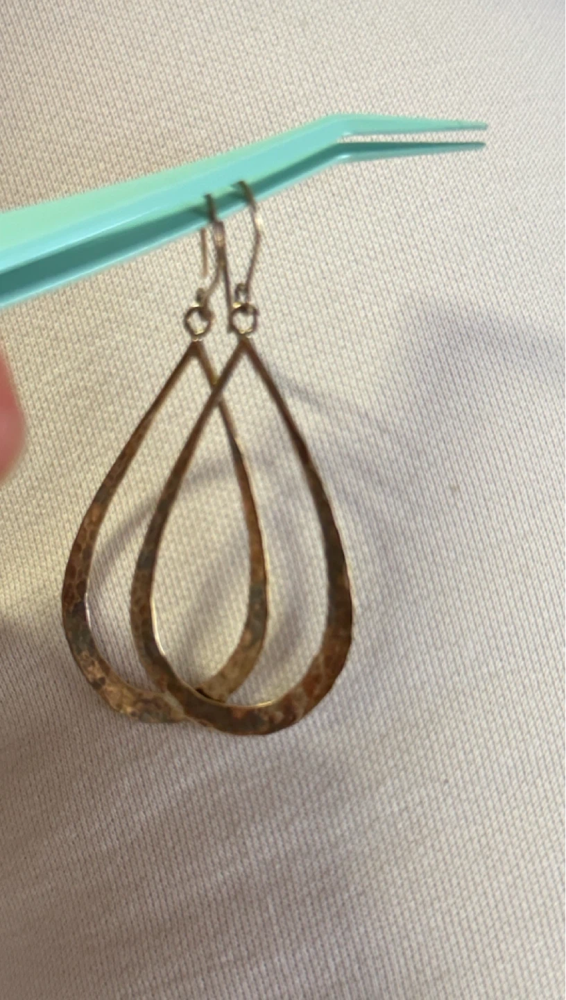 Tashi Sterling Silver Gold plated Teardrop Earrings - photo 5