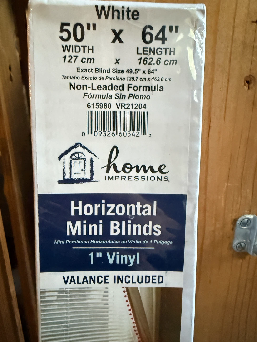 Home Impressions 50" x 64" White Vinyl Mini Blinds