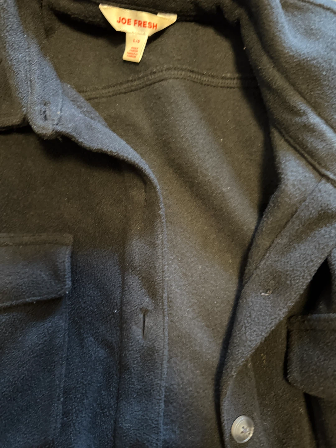 Joe Fresh Black Fleece Shirt Jacket - photo 2