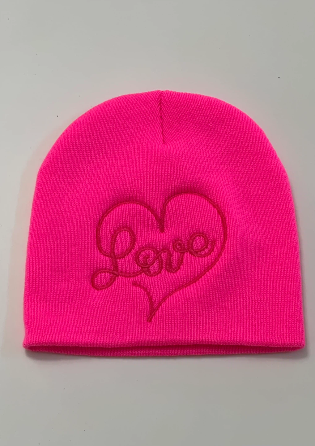 Bright Pink Love Beanie