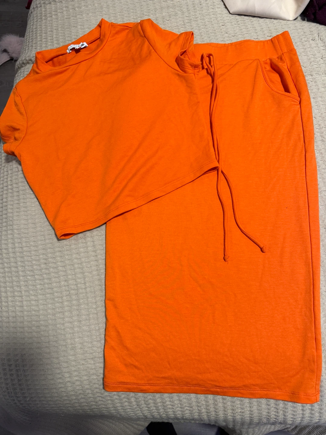 Fashion Nova Orange Two-Piece Set