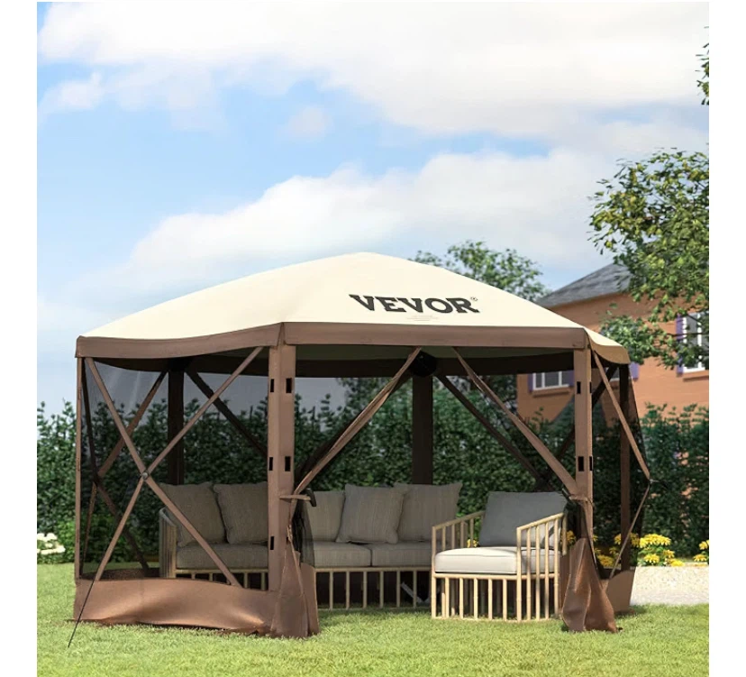 VEVOR 10x10 ft Pop-Up Canopy Screen Tent - photo 3