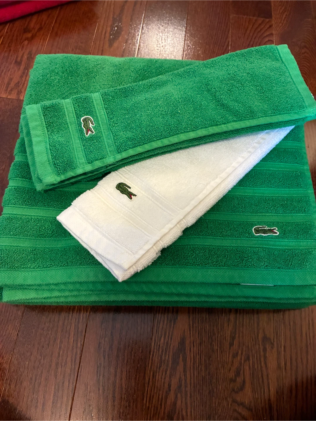 Lacoste Towel Sets (bath towels with face towels)