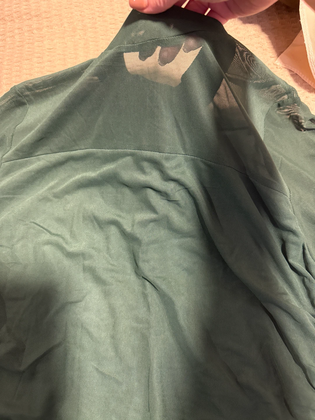 Wiholl Green Mesh Long Sleeve Top - photo 2