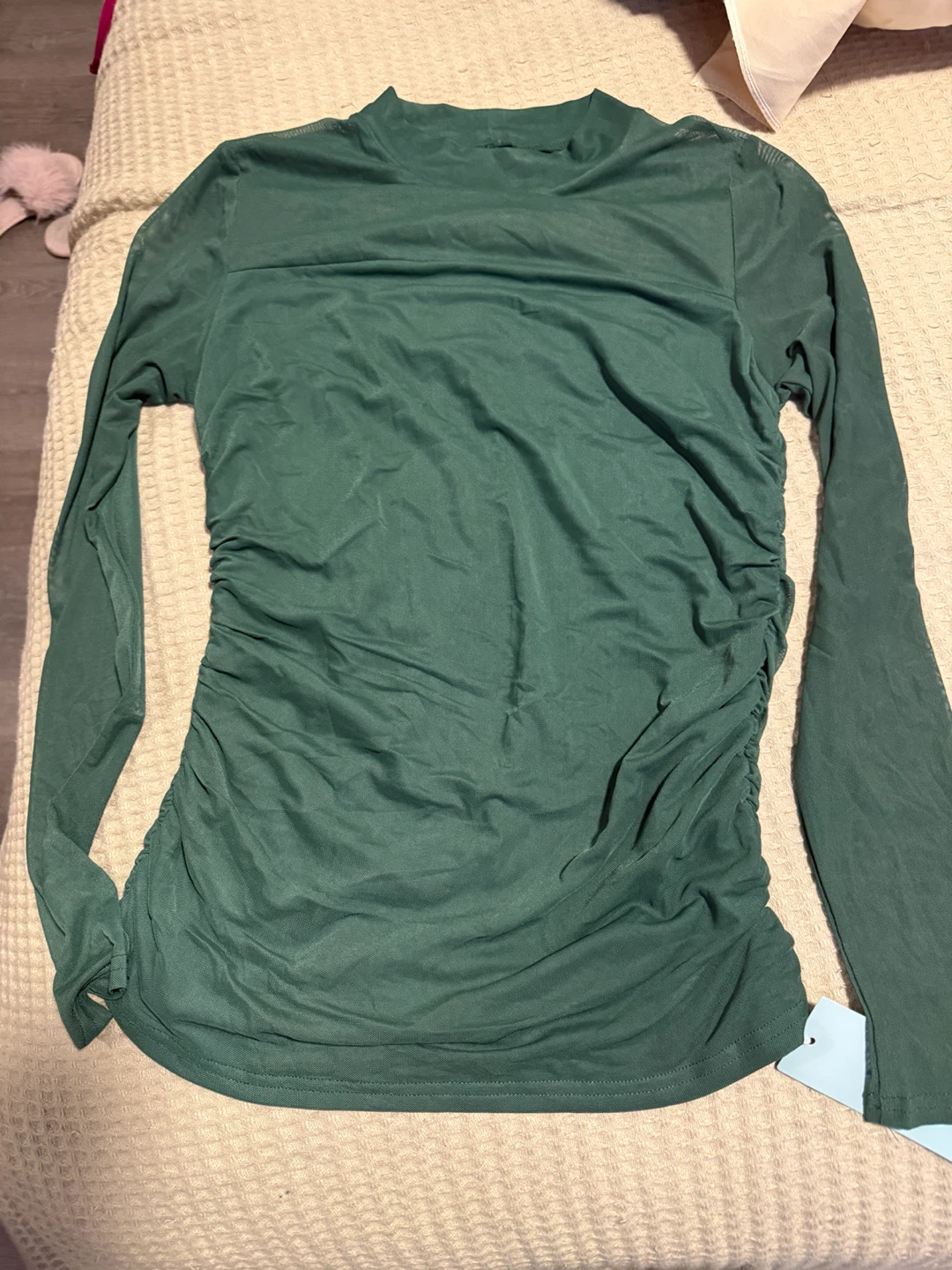 Wiholl Green Mesh Long Sleeve Top - photo 5