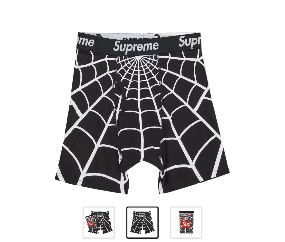 Supreme x Hanes Spider Web Boxer Briefs - photo 2