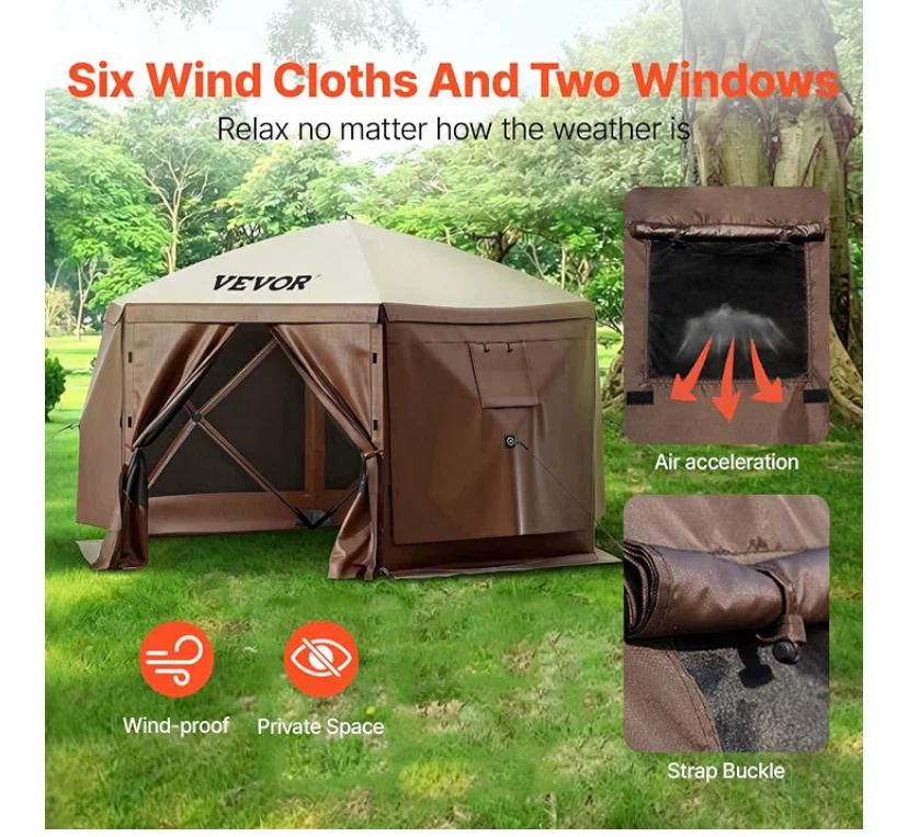 VEVOR 12x12 FT Pop-Up Canopy Screen Tent - photo 2