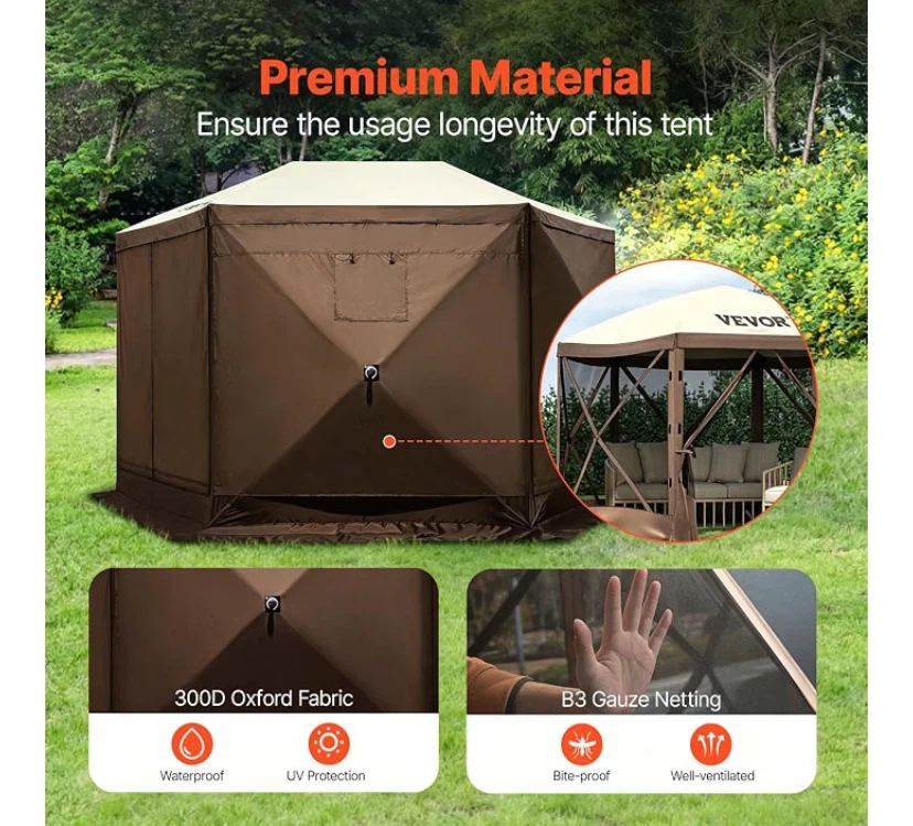 VEVOR 12x12 FT Pop-Up Canopy Screen Tent - photo 5