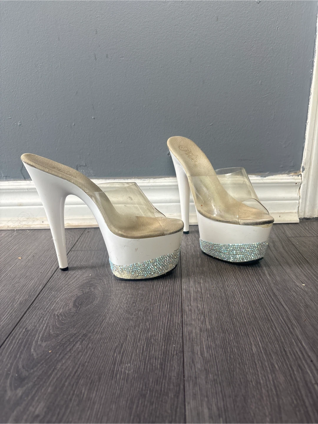 Pleaser Clear Platform Heels
