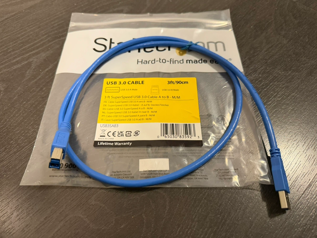 StarTech 3ft SuperSpeed USB 3.0 Cable A to B for Printer Scanner