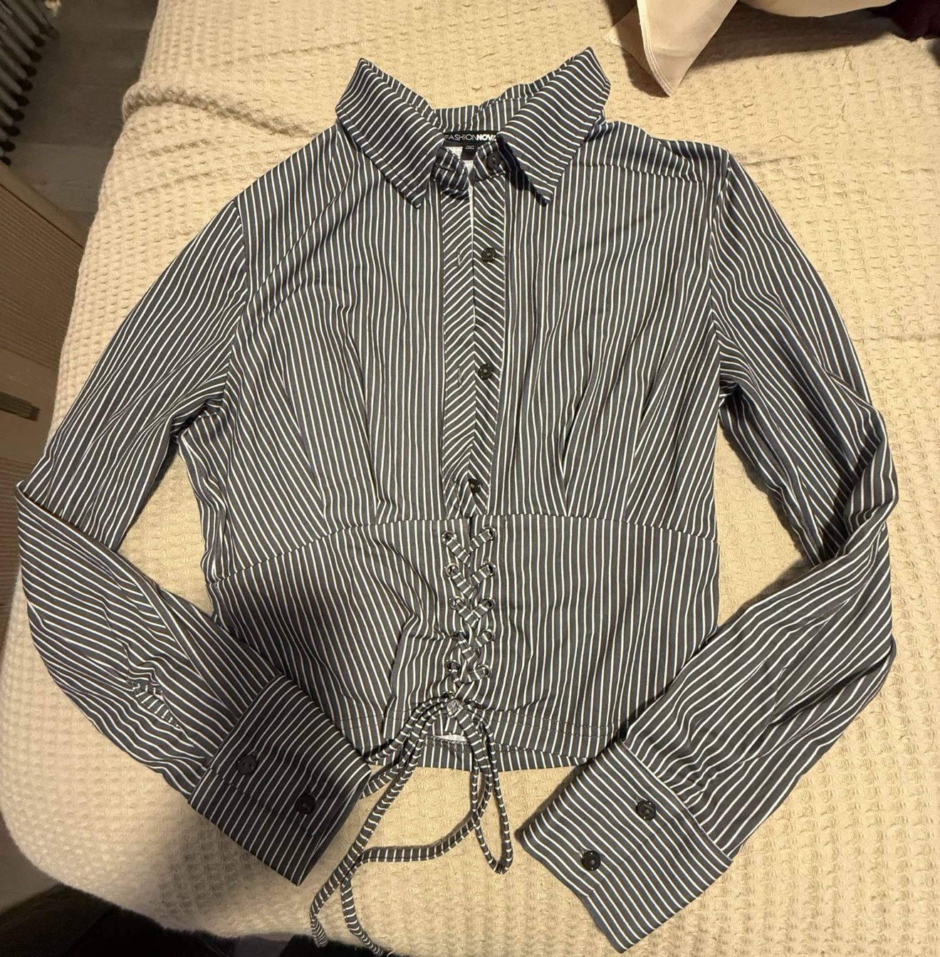 Fashion Nova Striped Corset-Style Top - photo 2