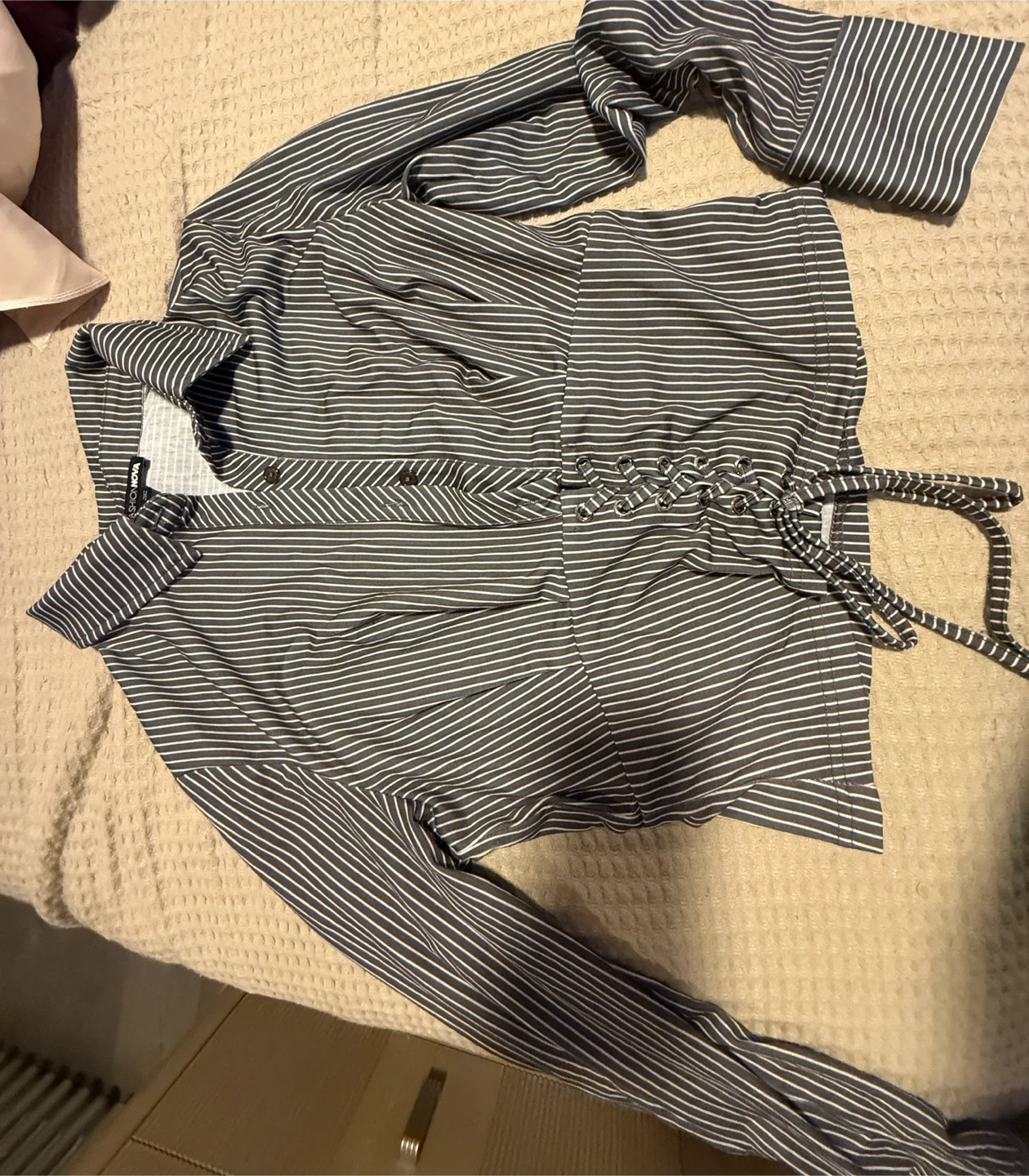 Fashion Nova Striped Corset-Style Top - photo 4