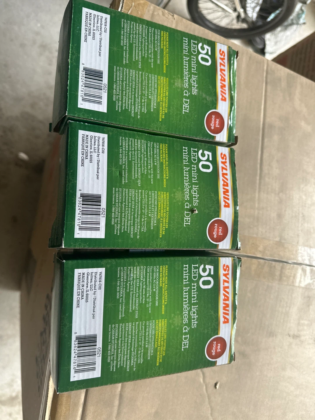 3 Boxes of Sylvania 50 Red LED Mini Lights - photo 2