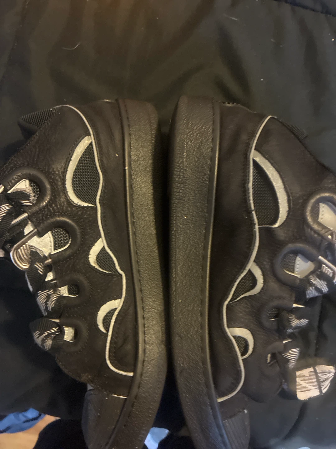 Lanvin Curb Sneakers Black and Silver - photo 2