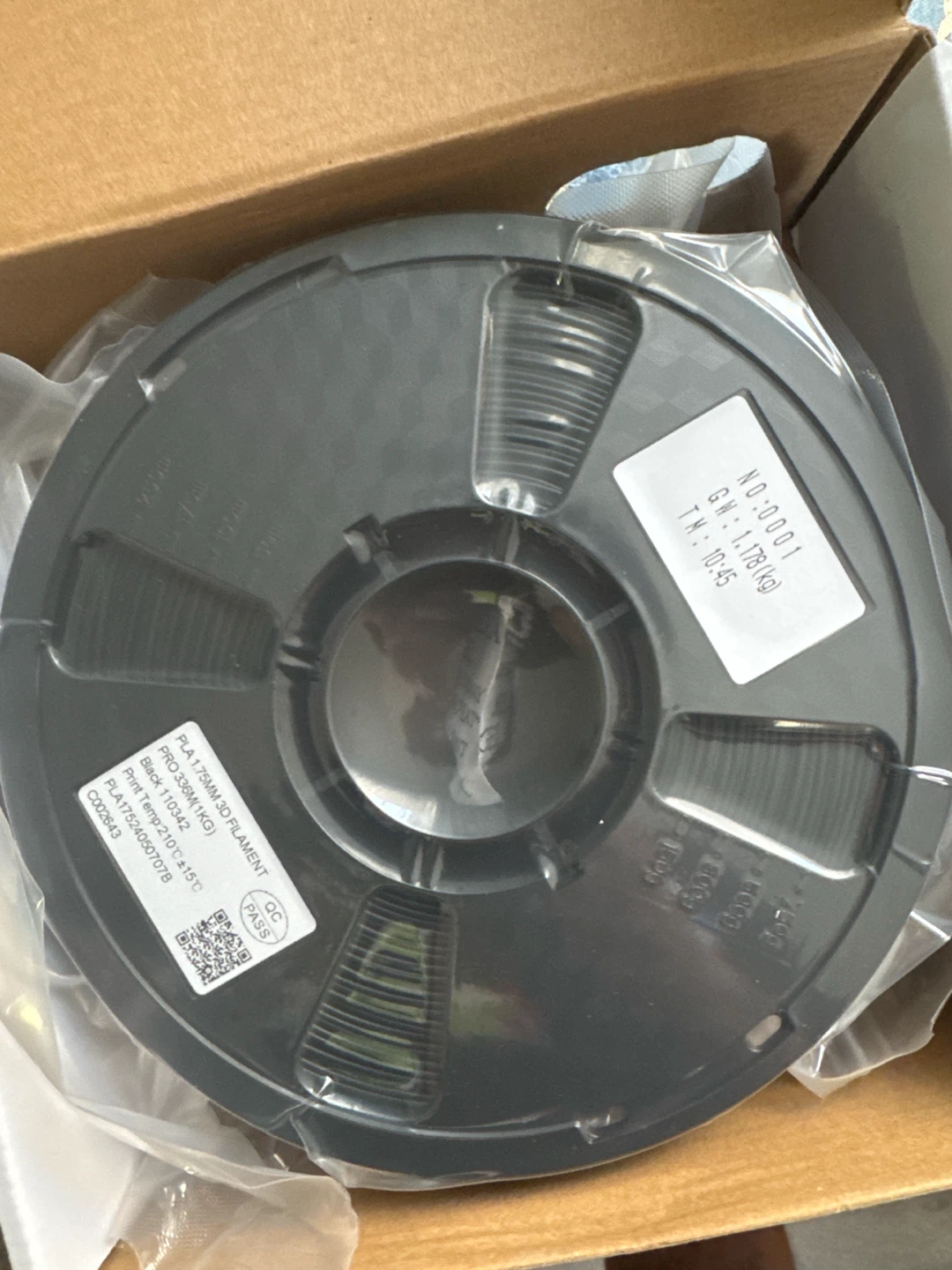HZST3D PLA 3D Printer Filament 1.75mm Black 1kg - photo 2