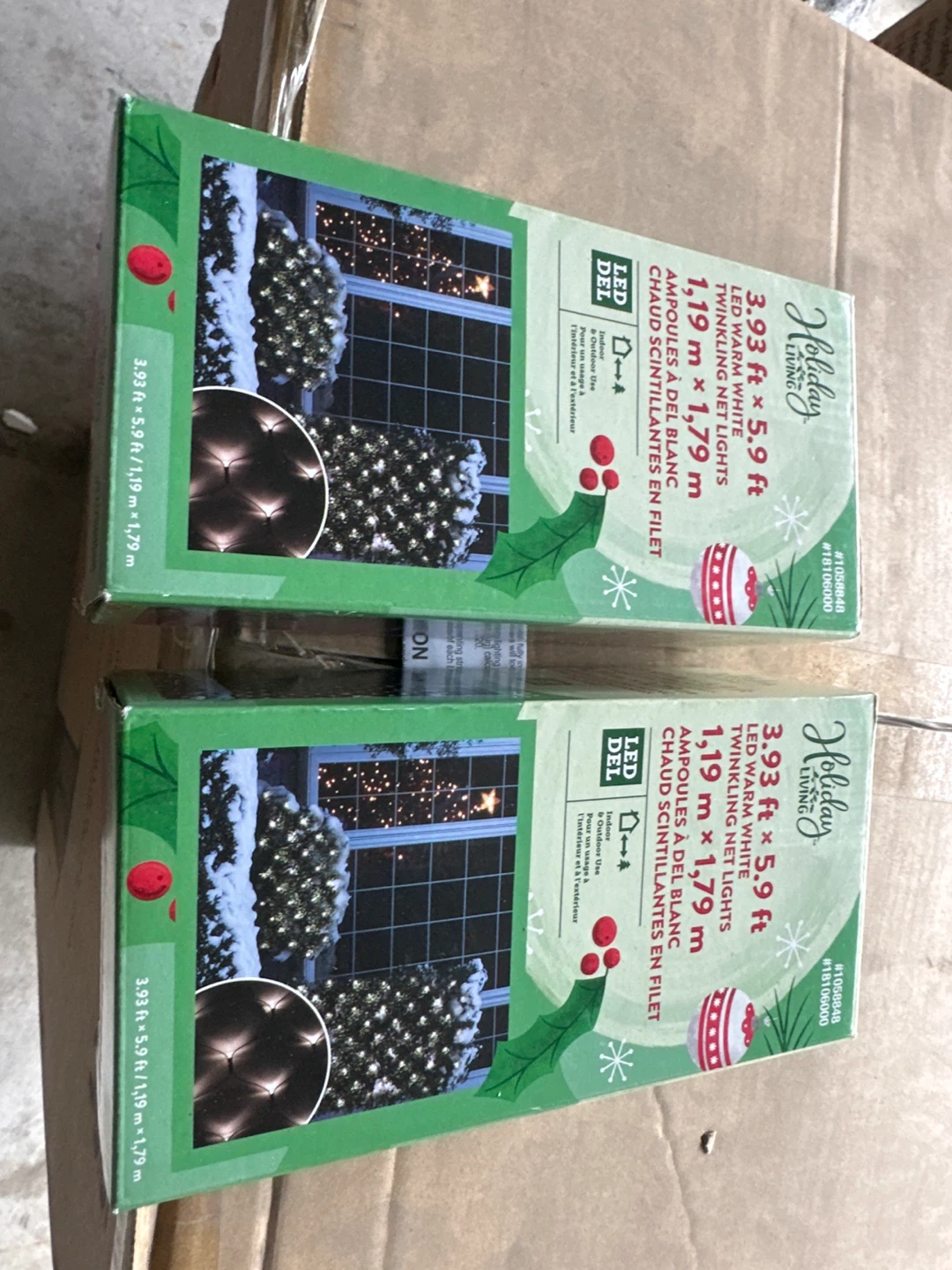 Two Holiday Living LED Warm White Twinkling Net Lights