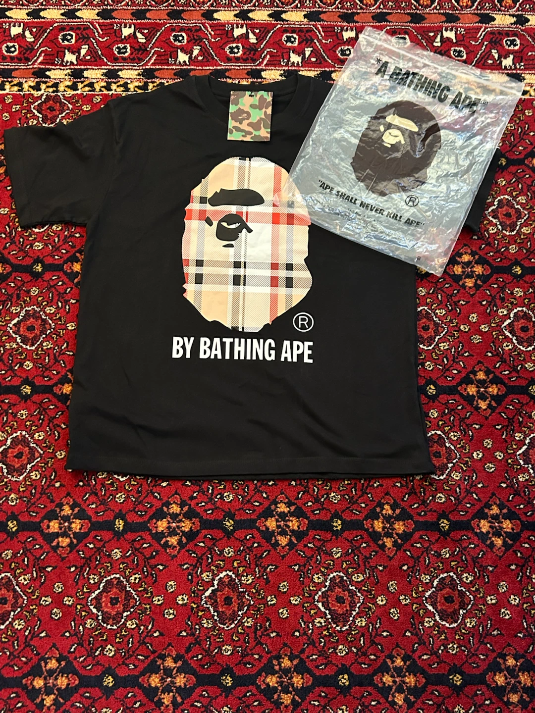 A Bathing Ape Black T-Shirt, Medium - photo 2