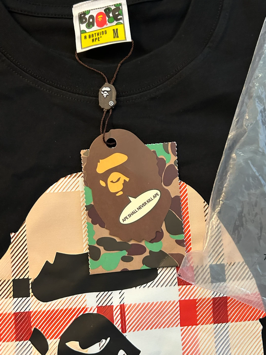 A Bathing Ape Black T-Shirt, Medium - photo 3