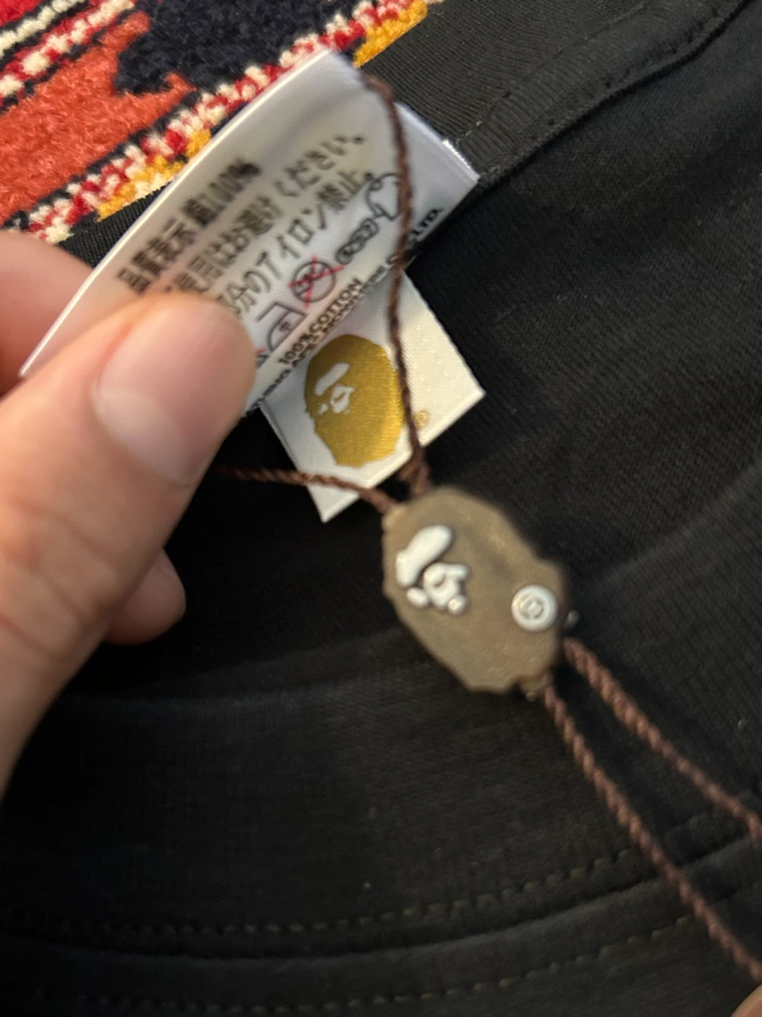 A Bathing Ape Black T-Shirt, Medium - photo 4