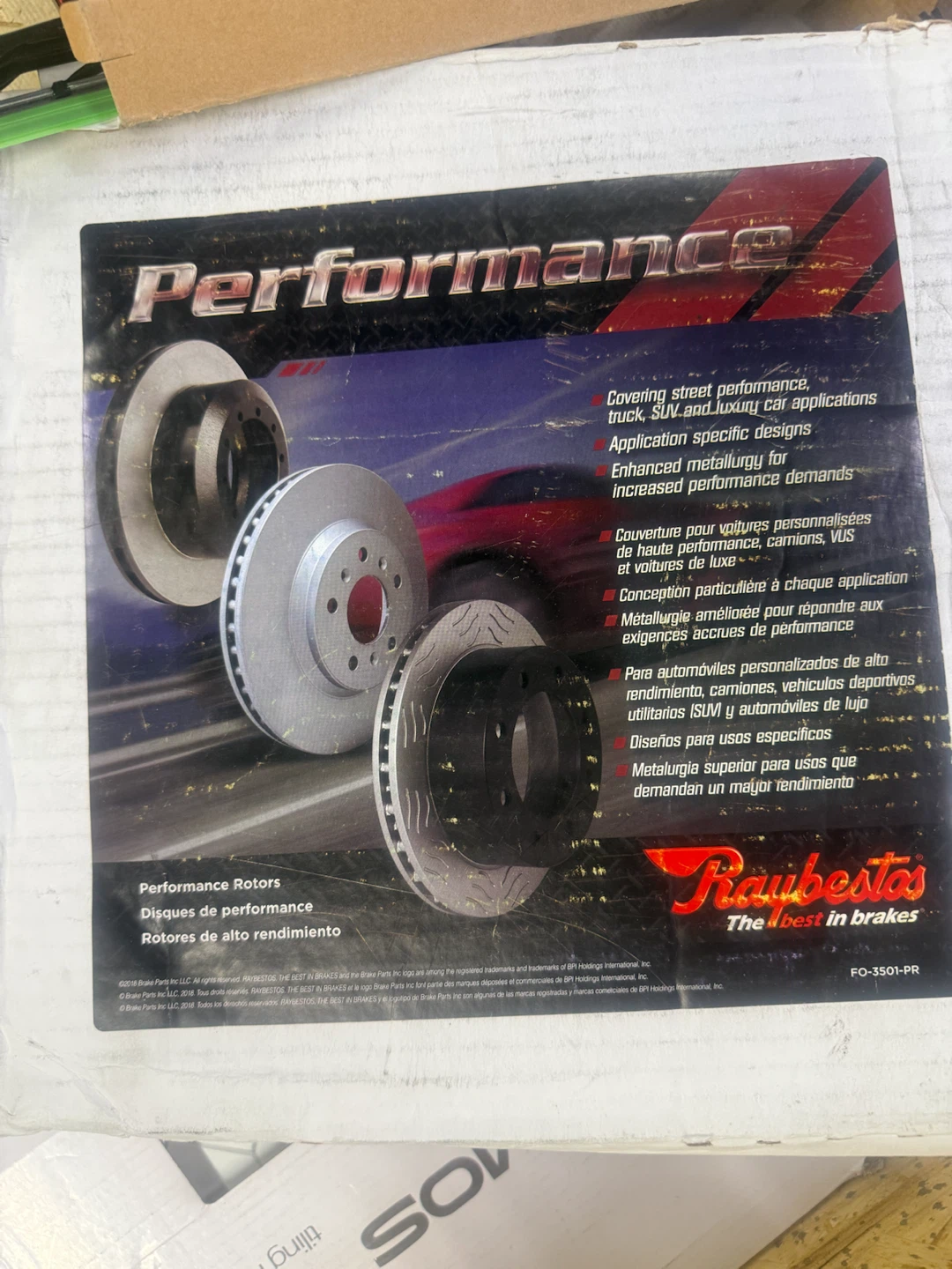 Raybestos Performance Brake Rotors FO-3501-PR