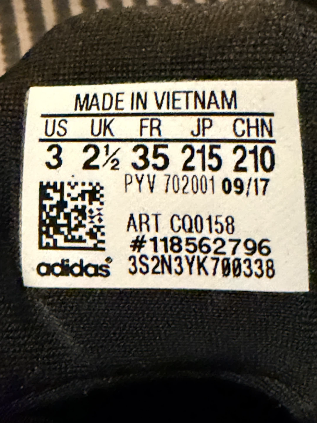 Adidas RapidaRun Shoes Size 3 - photo 3