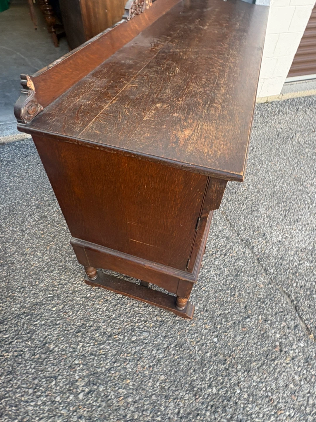 Free delivery Antique Oak Sideboard Buffet - photo 3