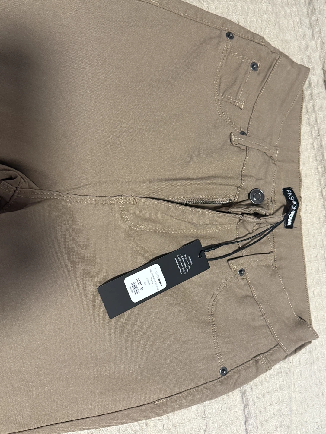 Fashion Nova Hyperstretch Skinny Pants Tan - photo 3