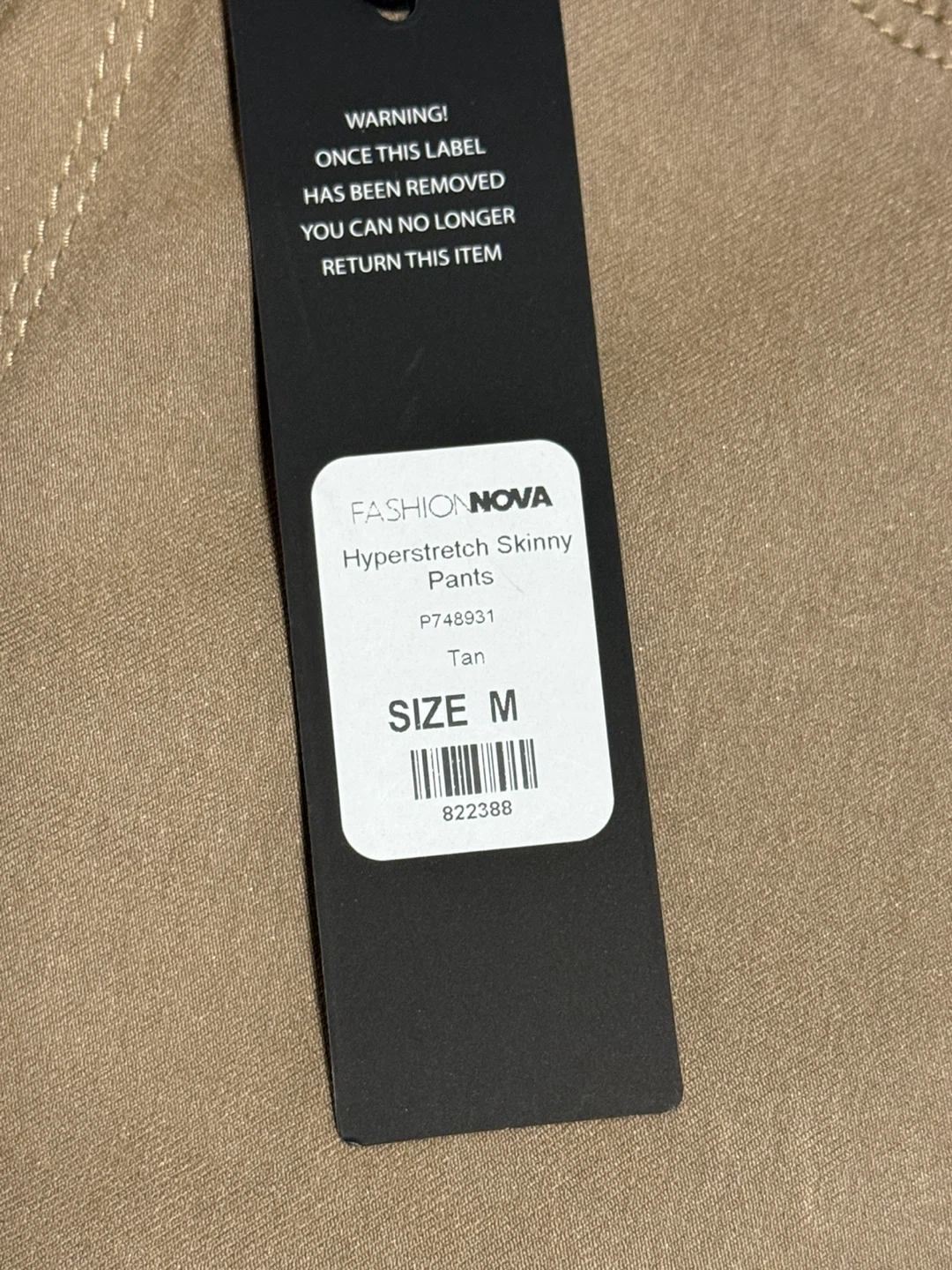 Fashion Nova Hyperstretch Skinny Pants Tan - photo 4