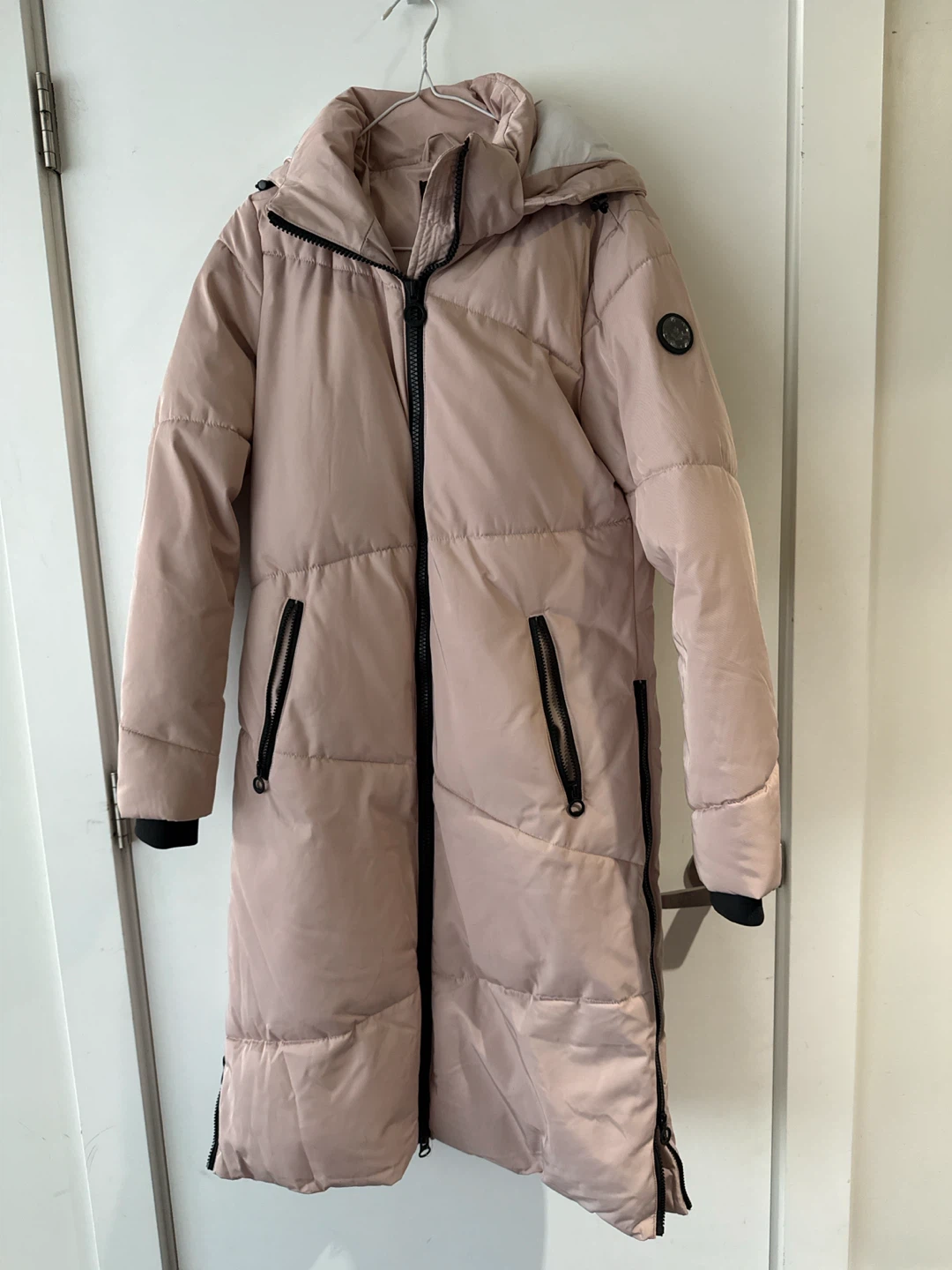 NOIZE Cruelty-Free Long Puffer Jacket - Blush Pink