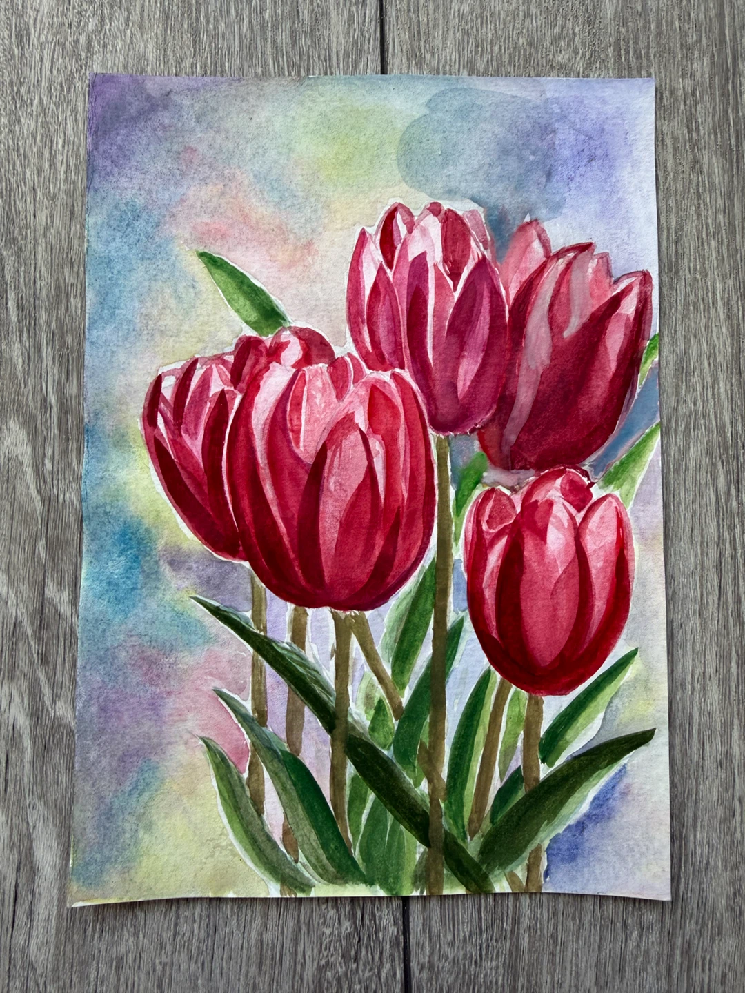 Set of 7 Original Watercolor Paintings (A5 size) - photo 4
