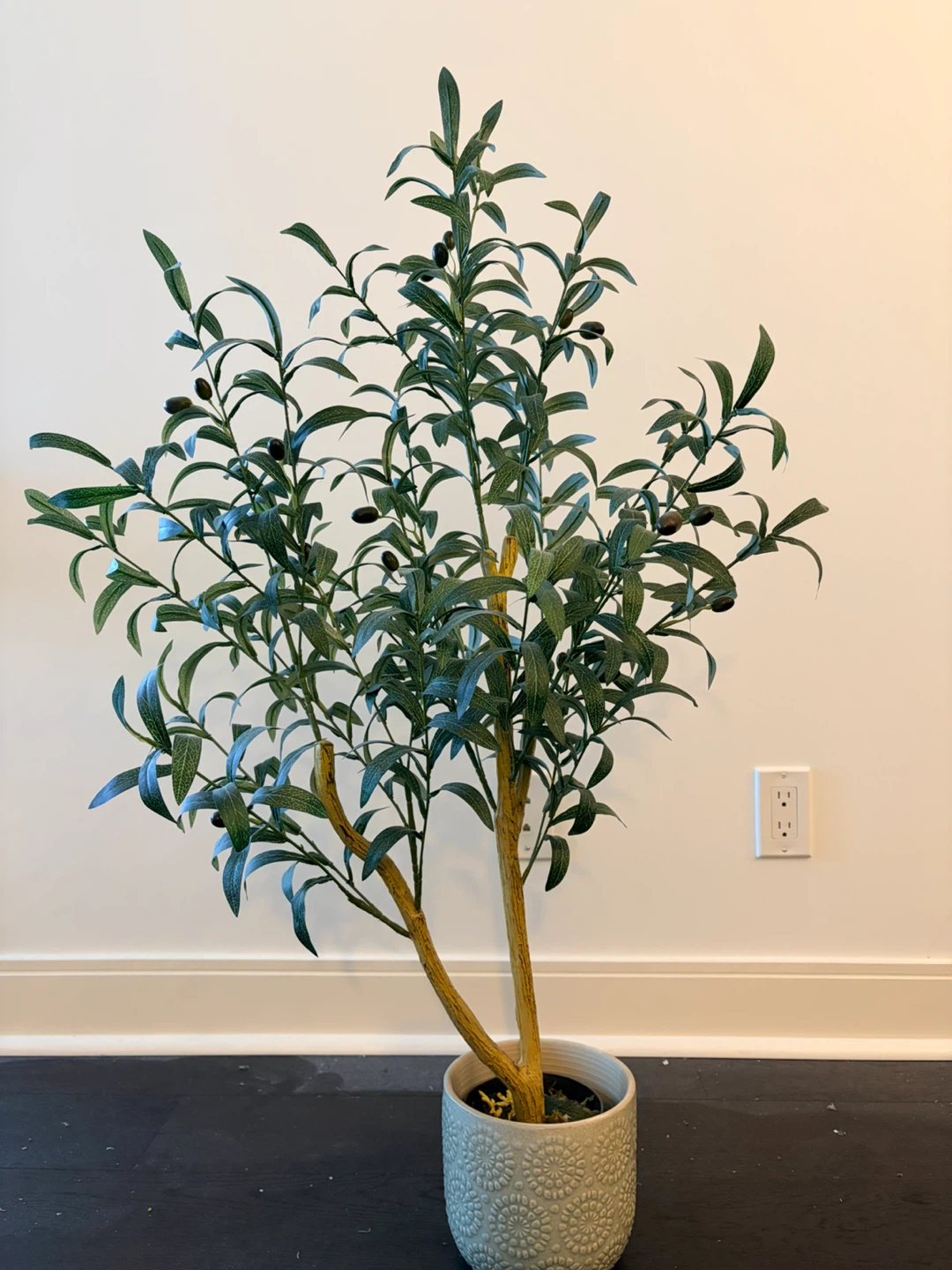 42” Artificial Olive Tree in Decorative Pot