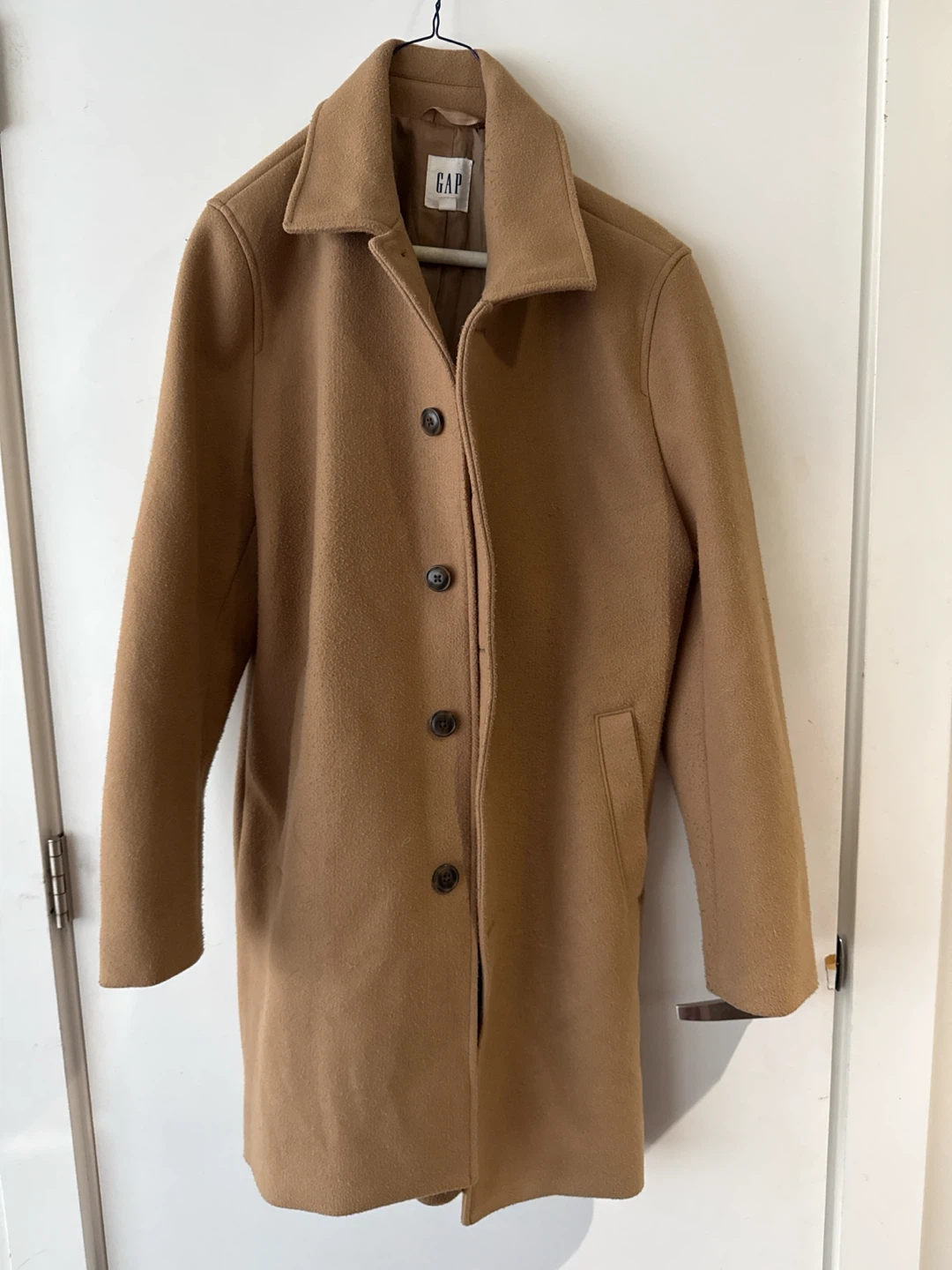 Gap camel wool-blend coat