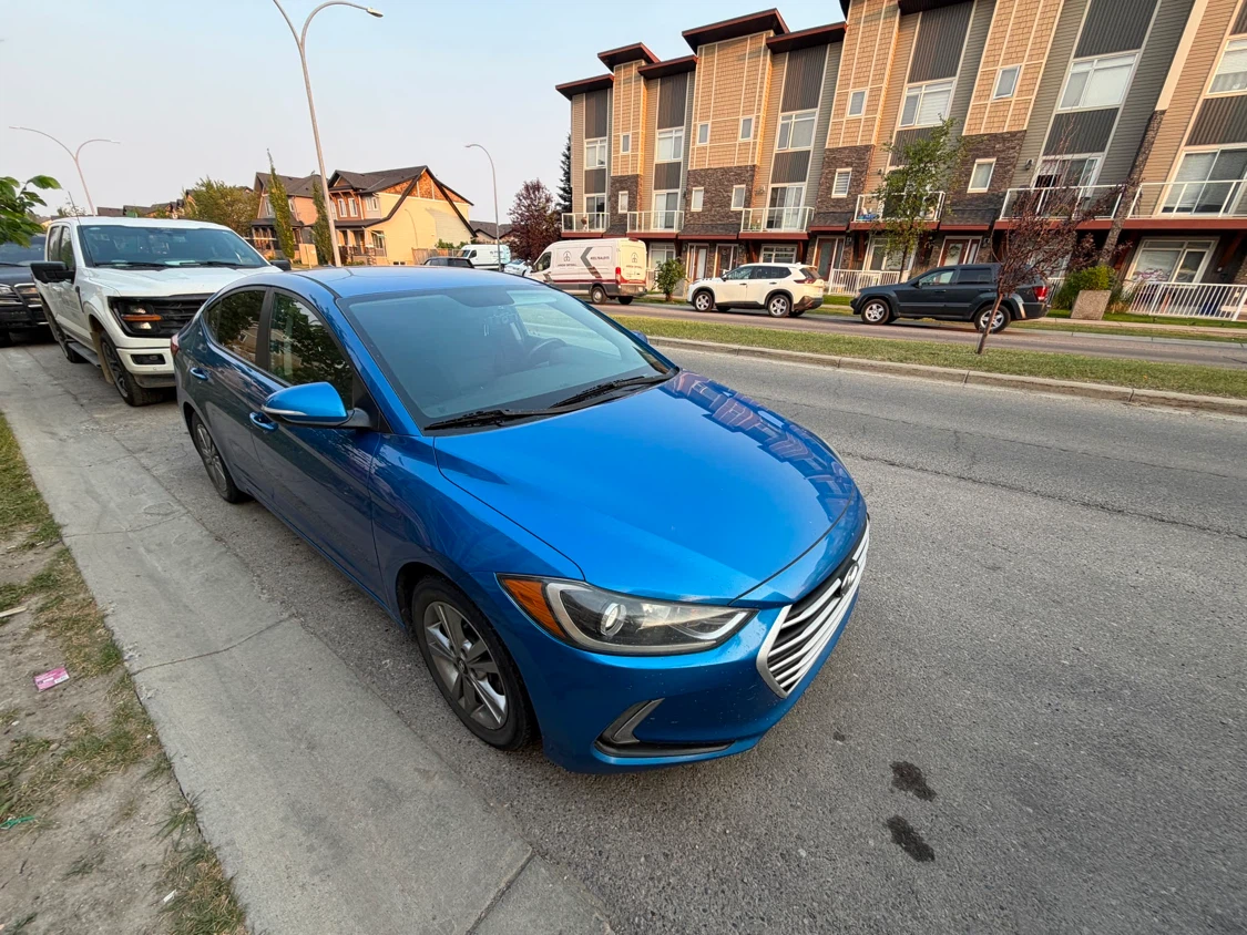 Blue Hyundai Elantra Sedan
