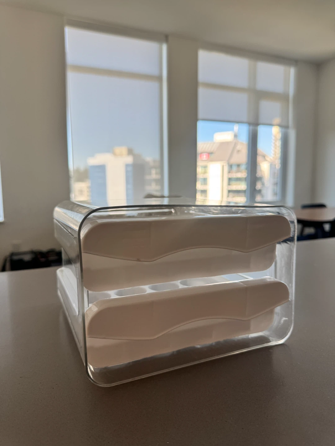 Double-Layer Egg Storage Box with Drawers