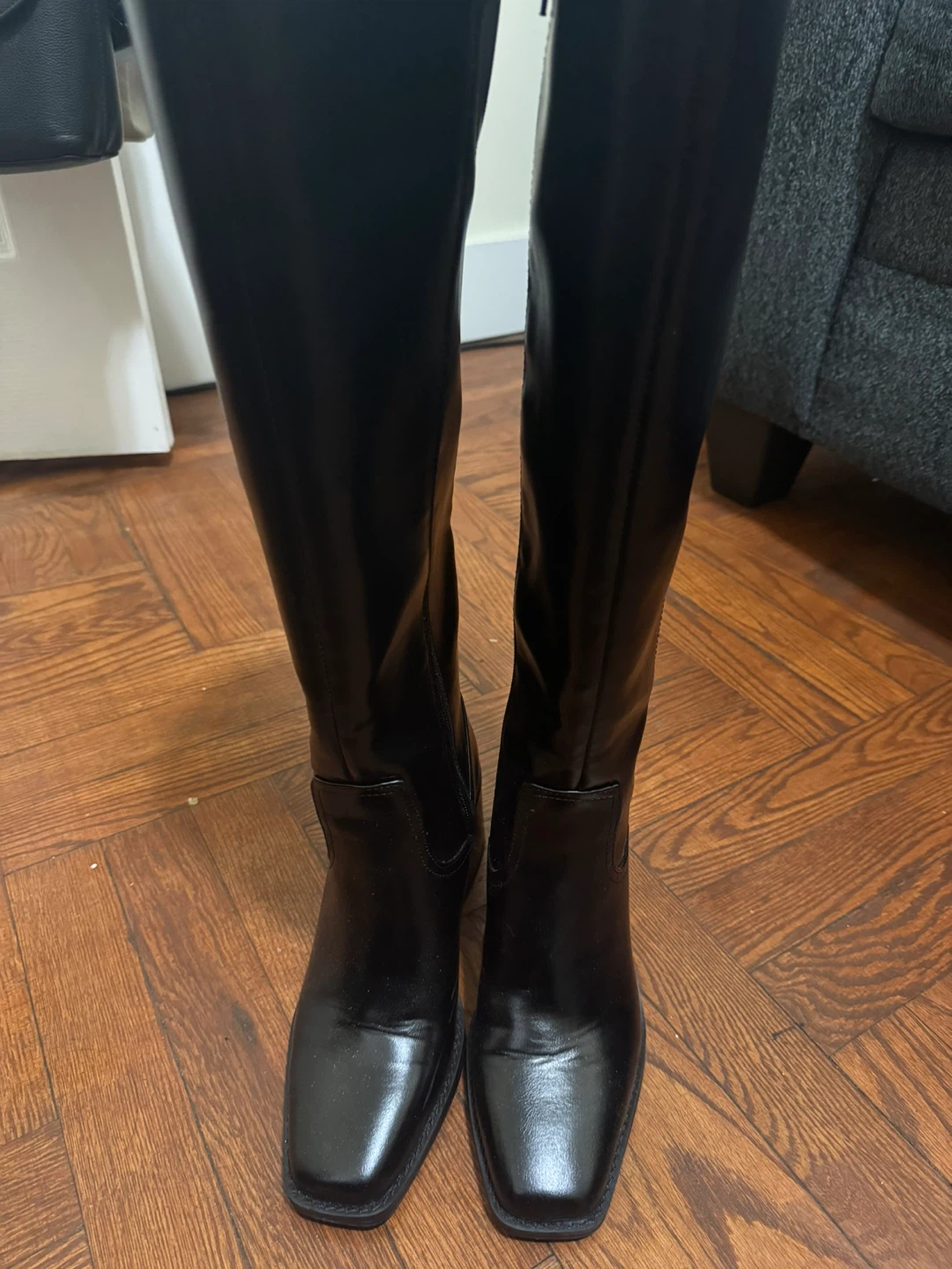 Black Knee-High Boots Size 6.5M - photo 2