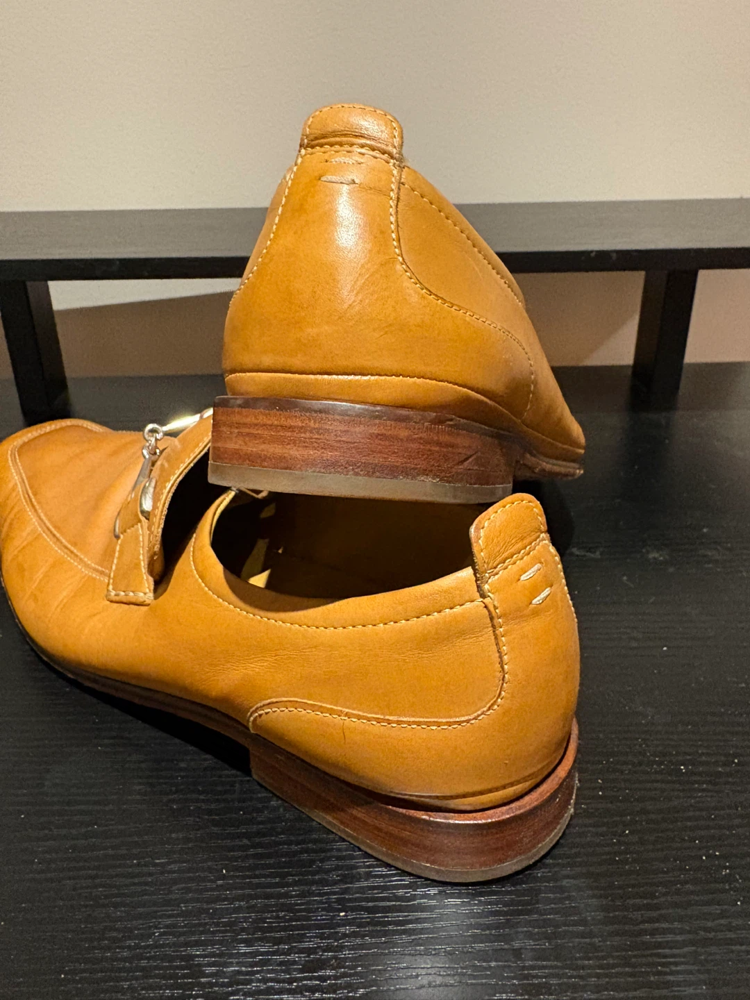 Cole Haans Tan Leather Slip-on Loafer with metal bit - photo 2