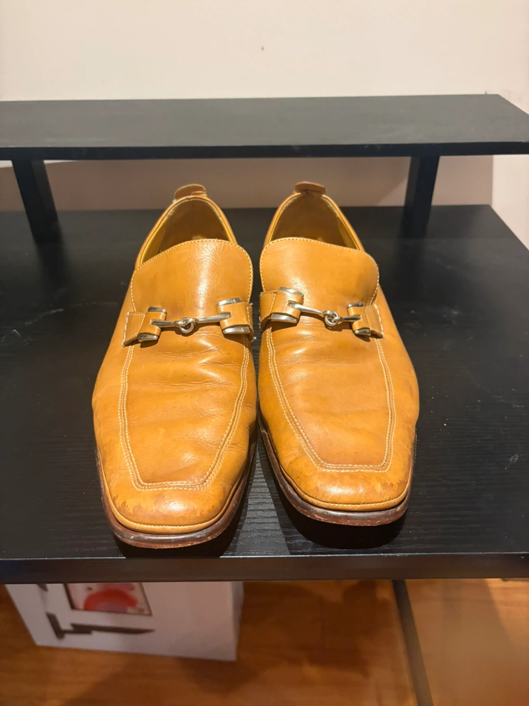 Cole Haans Tan Leather Slip-on Loafer with metal bit - photo 4