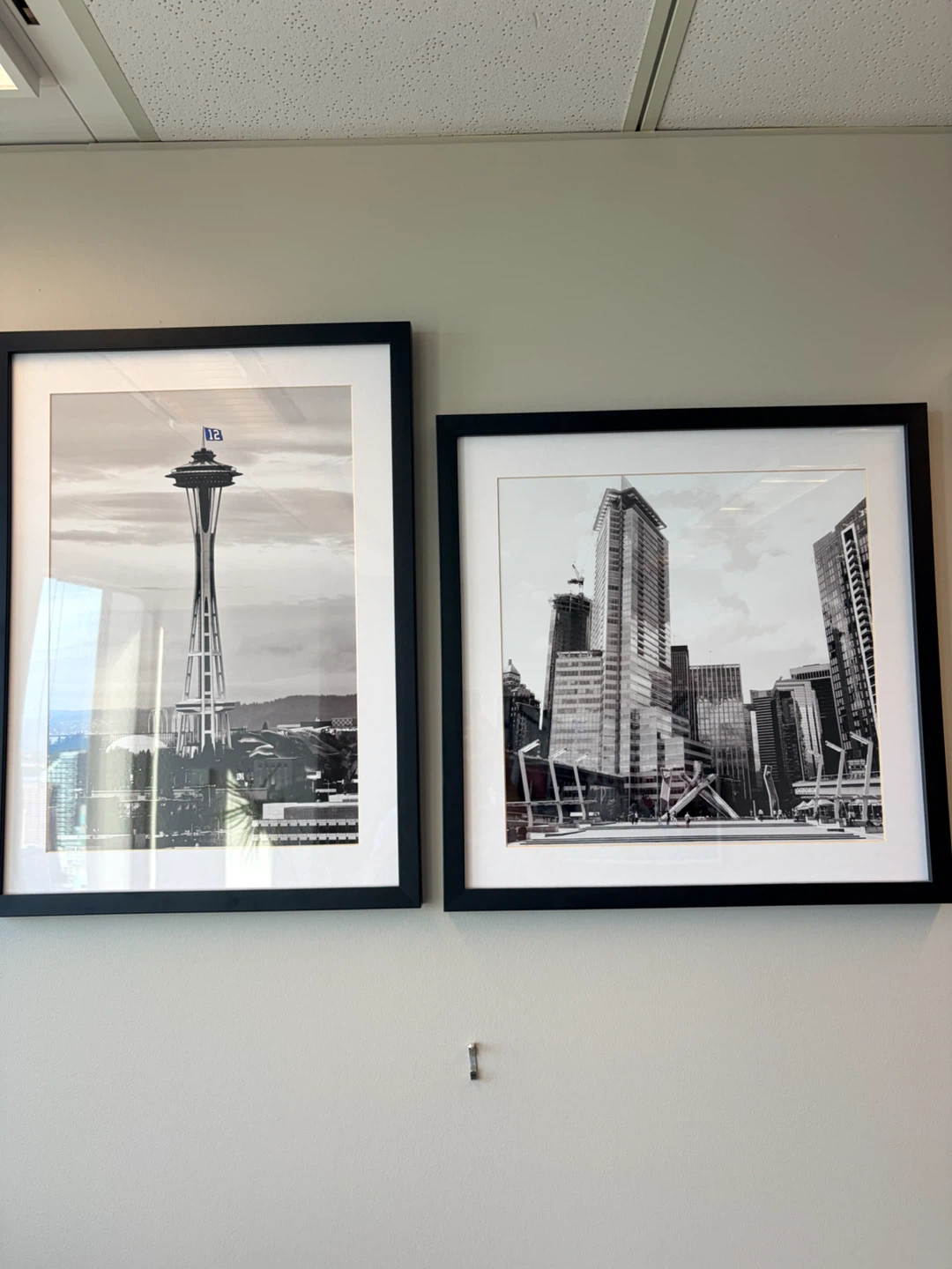 Seattle & Vancouver Framed Black & White Prints – Set of 2