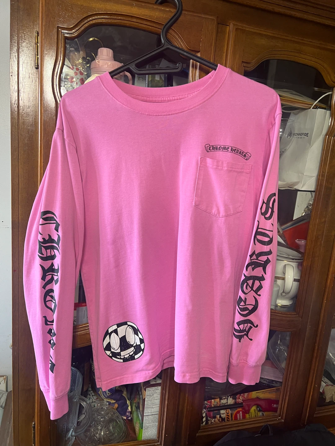 Chrome Hearts Pink Vanity Affair Long Sleeve Shirt