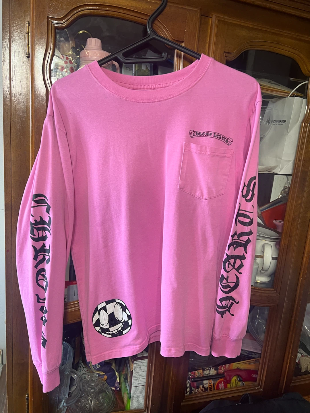 Chrome Hearts Pink Vanity Affair Long Sleeve Shirt - photo 2