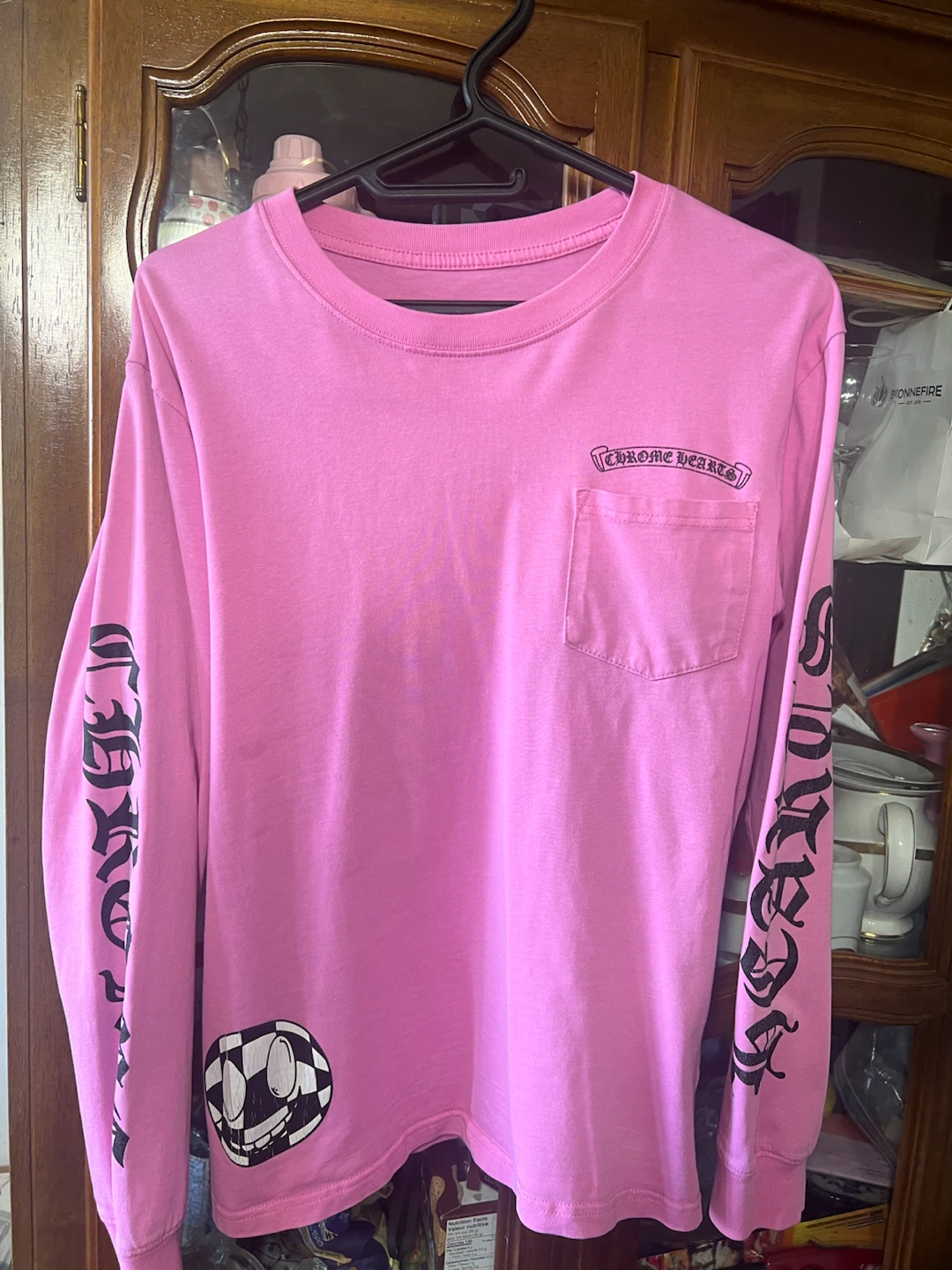 Chrome Hearts Pink Vanity Affair Long Sleeve Shirt - photo 4