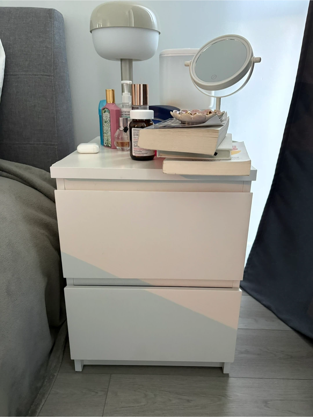 White IKEA Malm 2-Drawer Nightstand - set of 2 - photo 2