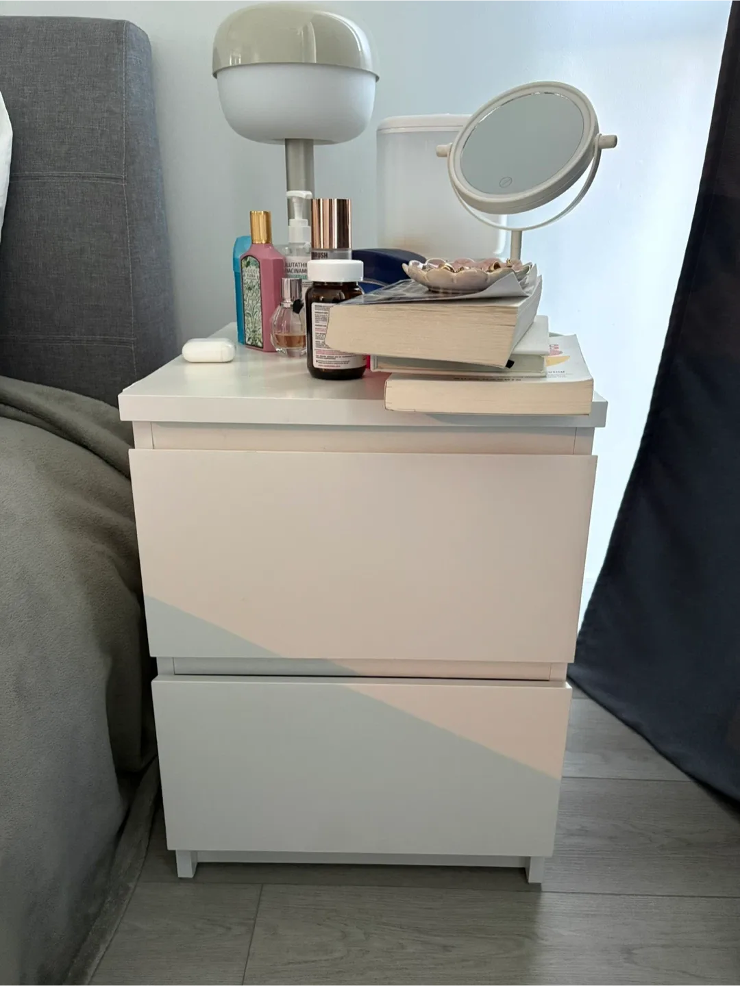 White IKEA Malm 2-Drawer Nightstand - set of 2 - photo 2