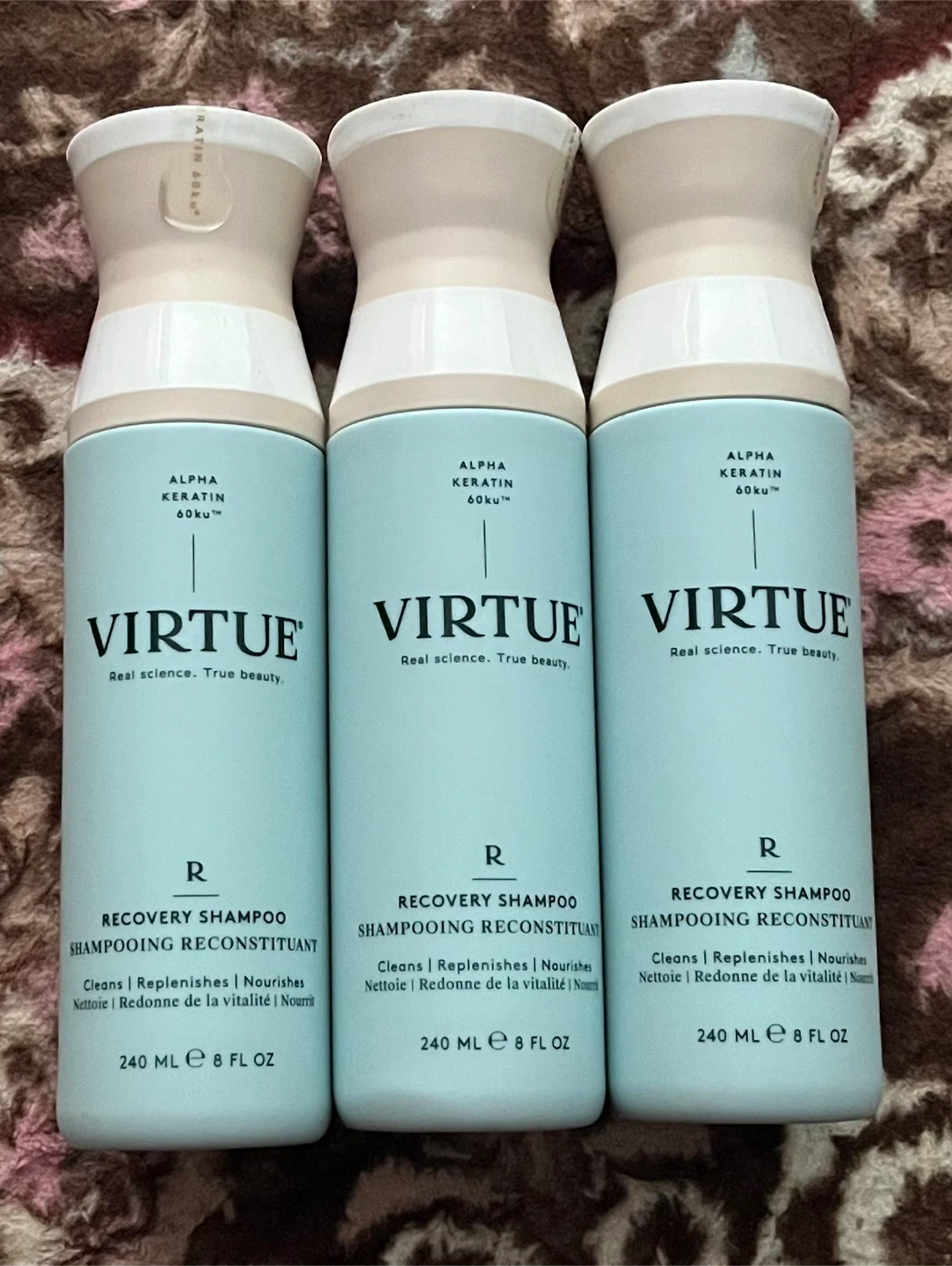3 Virtue Recovery Shampoo Bottles