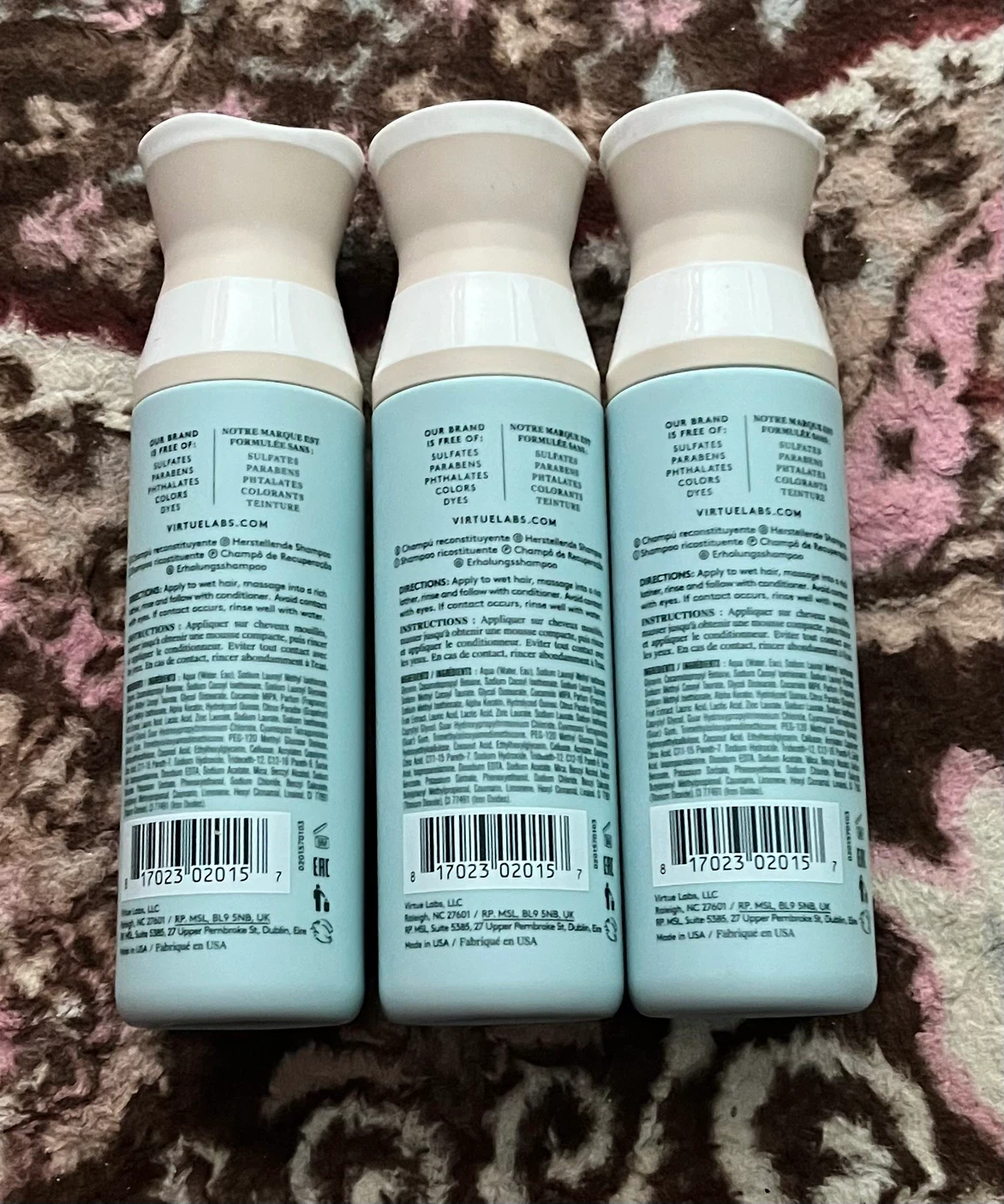 3 Virtue Recovery Shampoo Bottles - photo 2