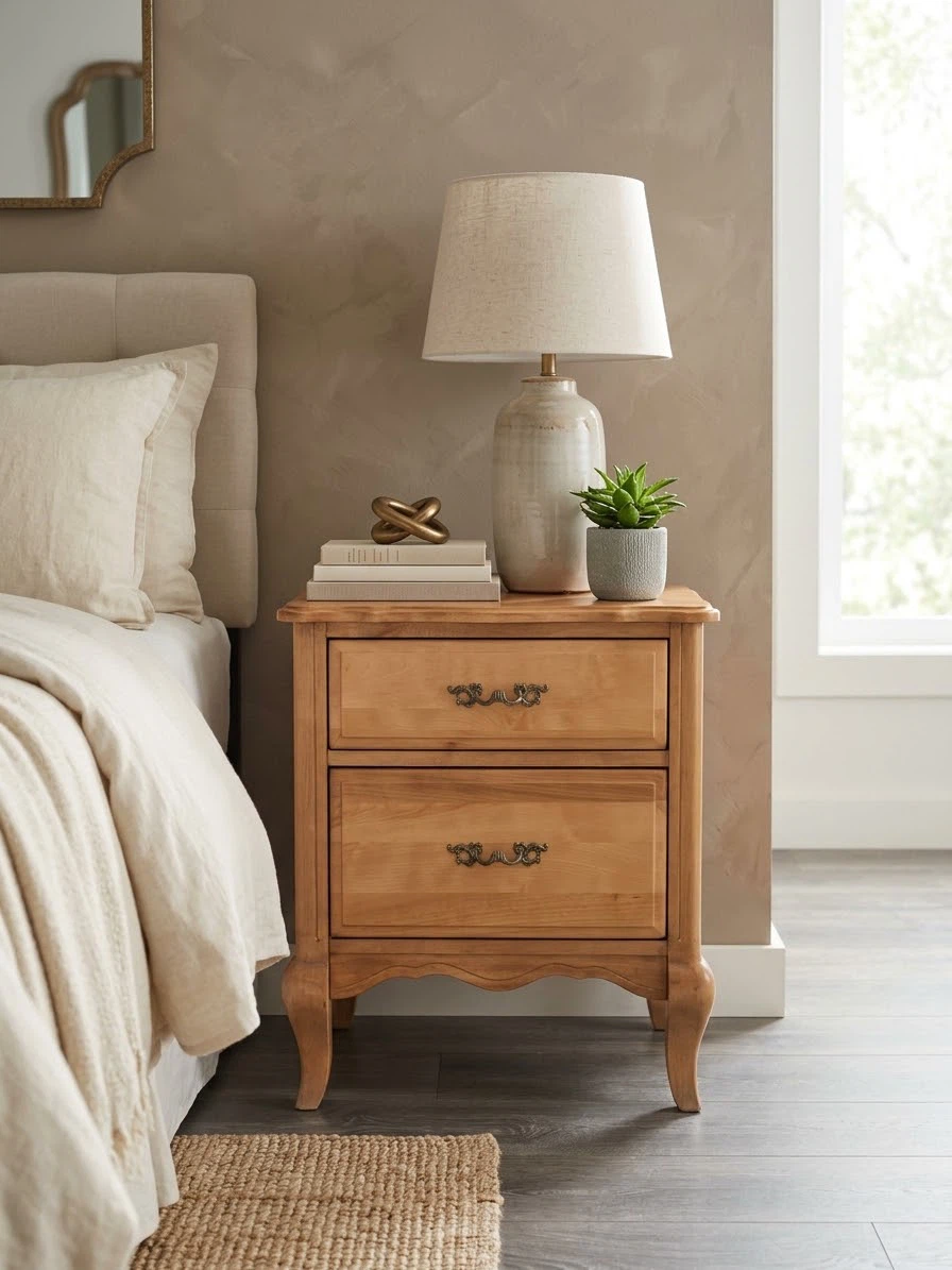 Solid Wood single Nightstand