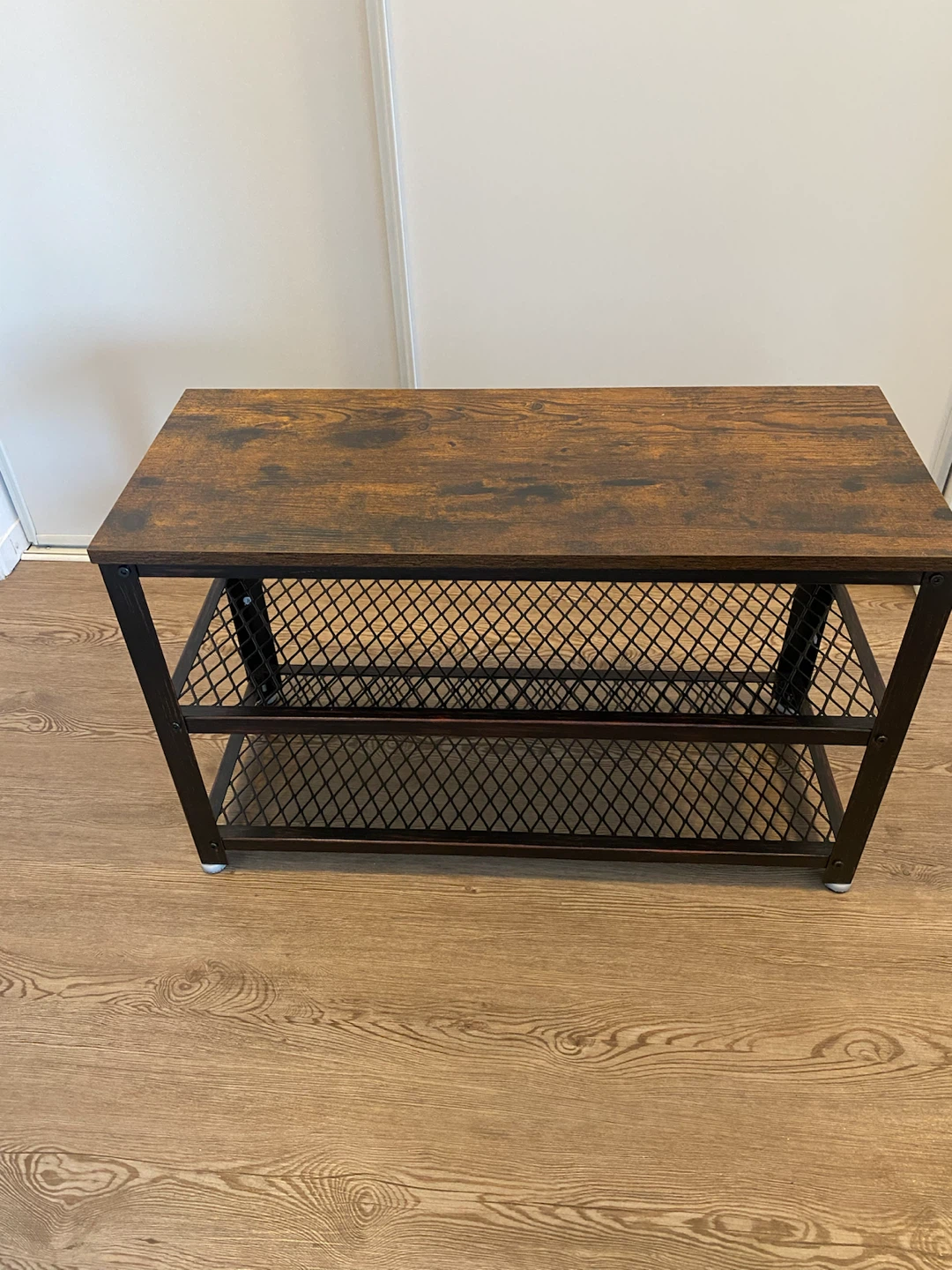 Industrial Style Shoe Bench