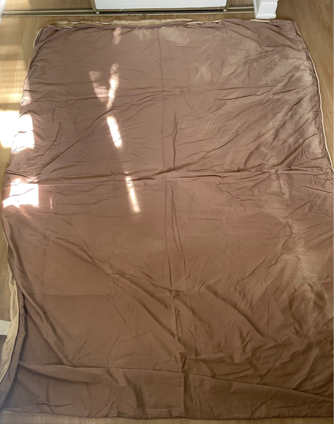 Brown and Beige Reversible Quilt cover - photo 5