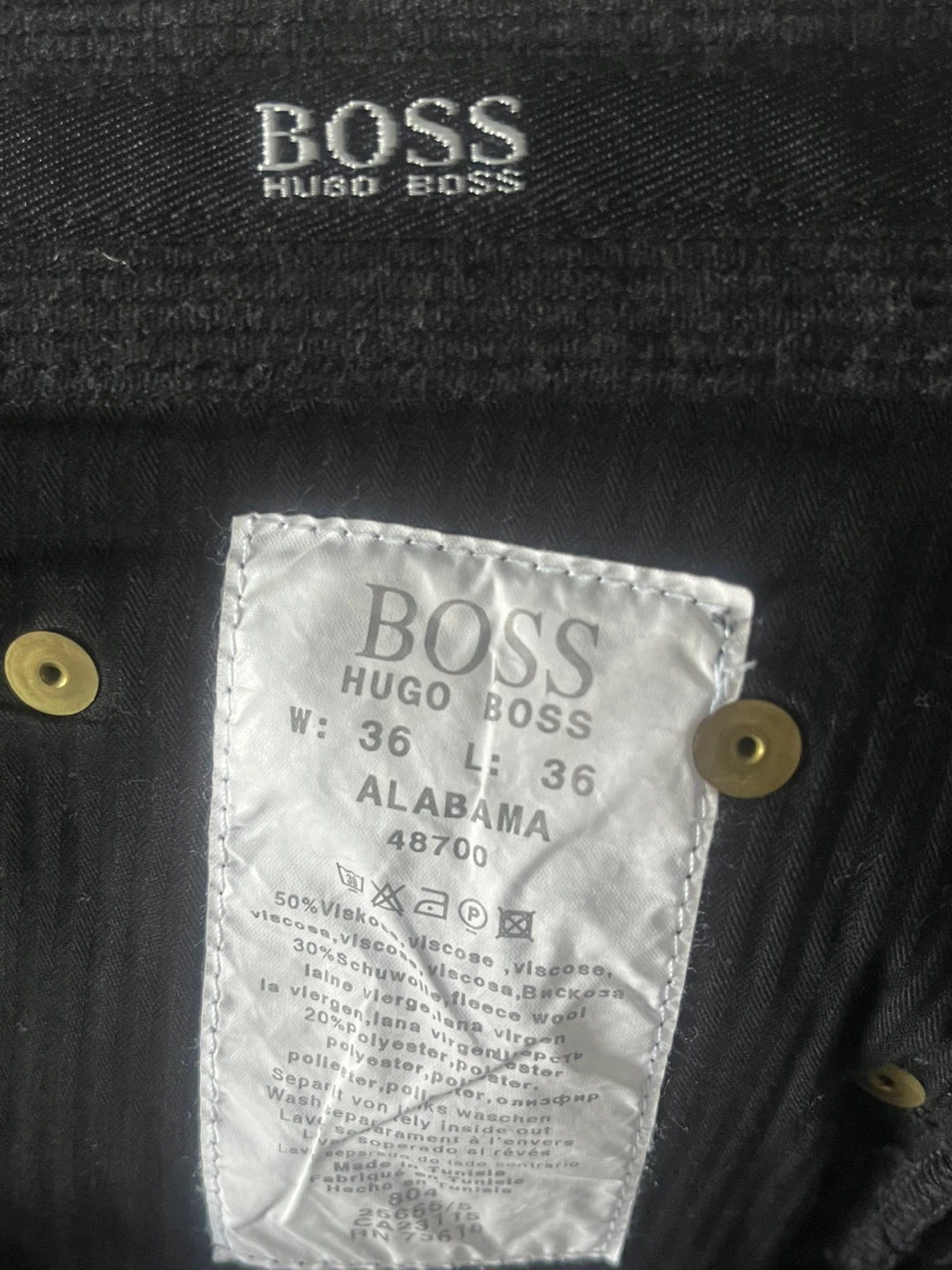 BOSS Hugo Boss Black Corduroy Pants