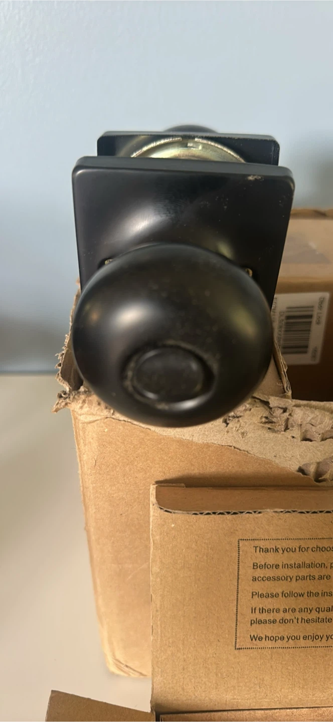 Set of 6 Matte Black privacy Door Knobs